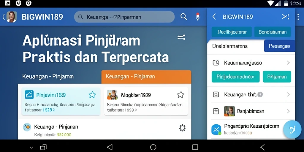 Antarmuka aplikasi BIGWIN189 untuk pengajuan pinjaman yang mudah.