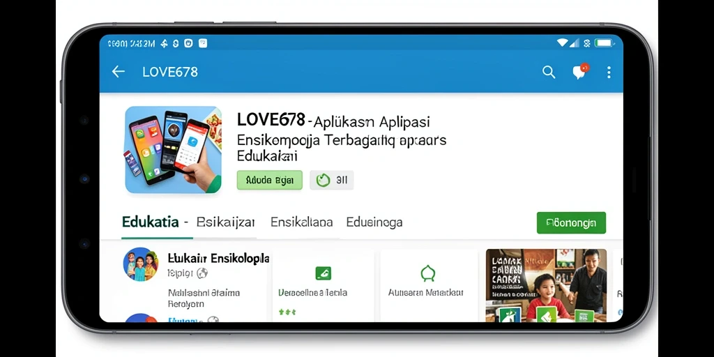 Tampilan antarmuka LOVE678 dengan artikel Ensiklopedia yang menarik.