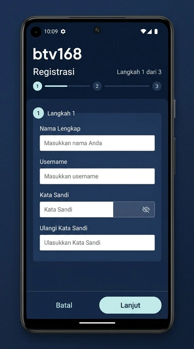 Cara Registrasi Akun Baru di btv168